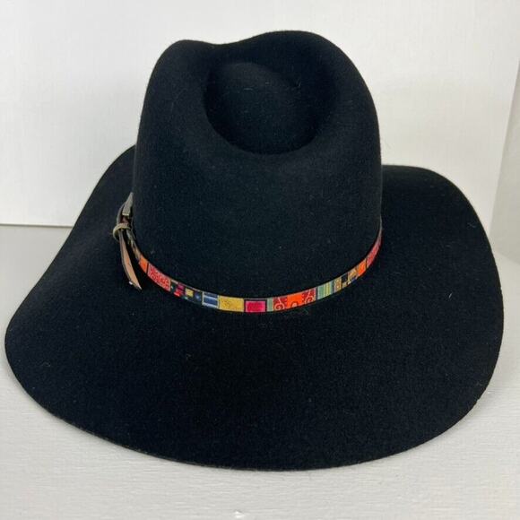 Adora Hat Felted Wool Womens Black Outdoor Hat One Size Boho - Picture 5 of 11